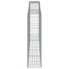 buede gabionkurve 10 stk. 400x50x180/200 cm galvaniseret jern