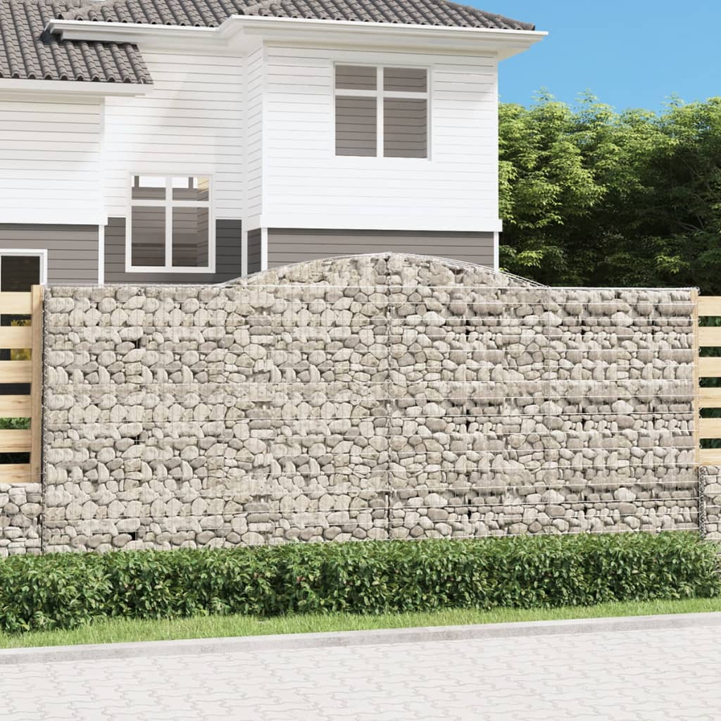 buede gabionkurve 10 stk. 400x50x180/200 cm galvaniseret jern