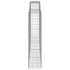 buede gabionkurve 10 stk. 400x50x200/220 cm galvaniseret jern