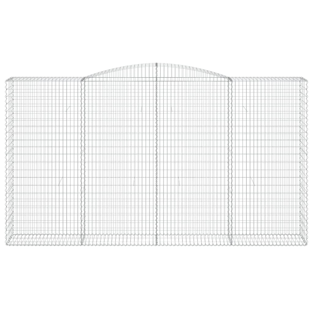buede gabionkurve 10 stk. 400x50x220/240 cm galvaniseret jern