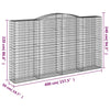 buede gabionkurve 10 stk. 400x50x220/240 cm galvaniseret jern