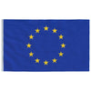 Europaflag og flagstang 5,55 m aluminium