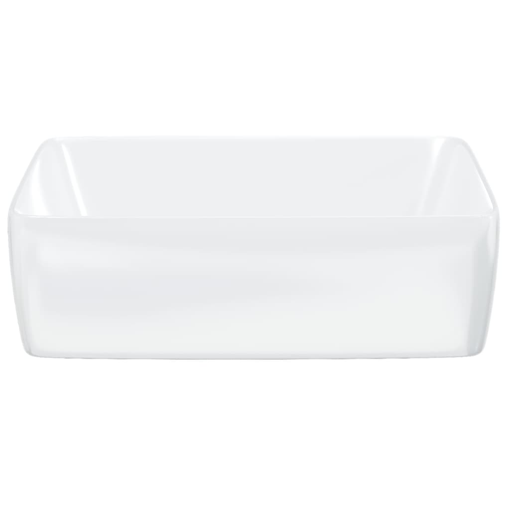 håndvask 48x37x13 cm keramik rektangel hvid
