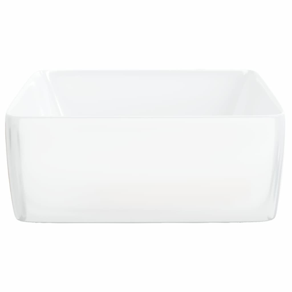 håndvask 48x37x13 cm keramik rektangel hvid