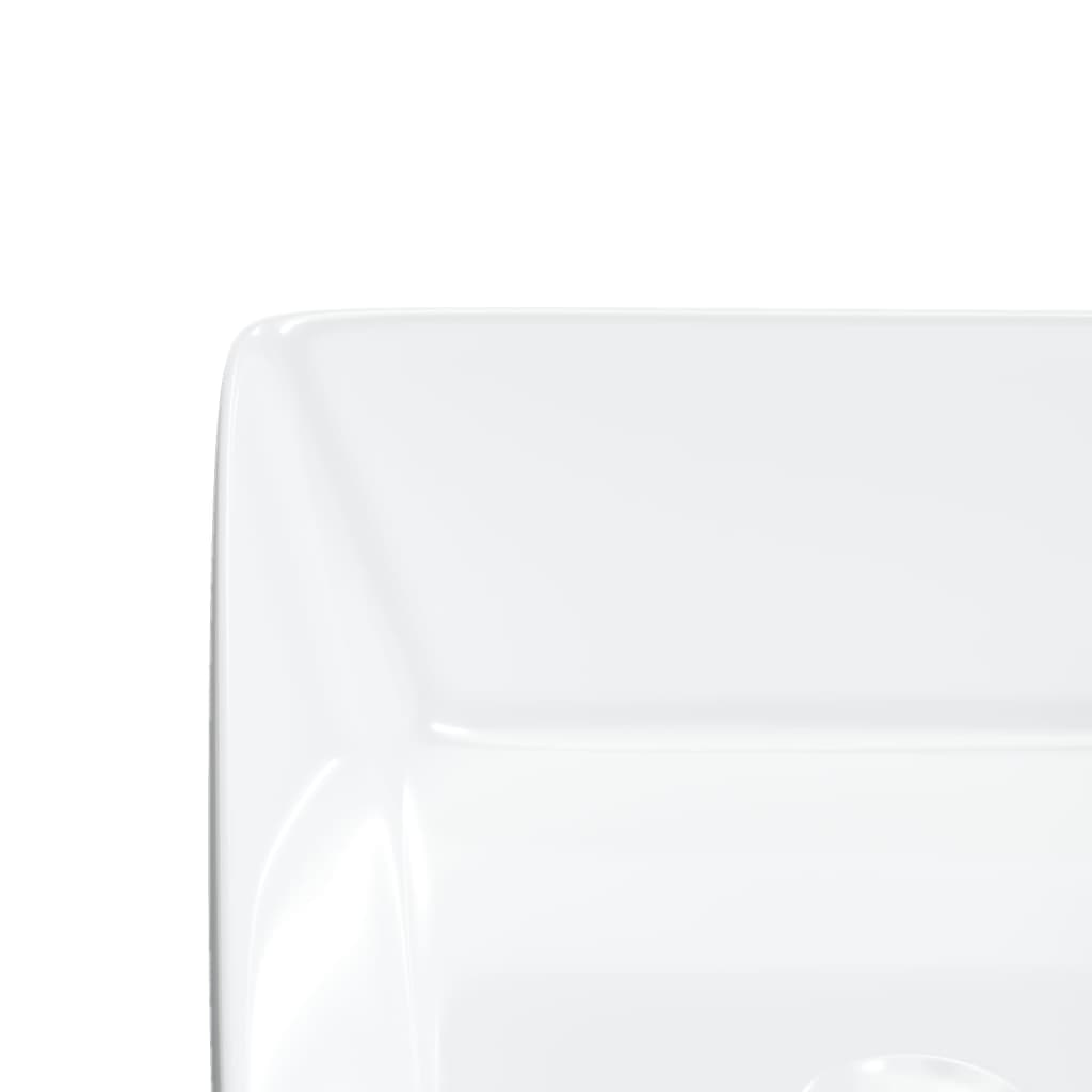 håndvask 48x37x13 cm keramik rektangel hvid