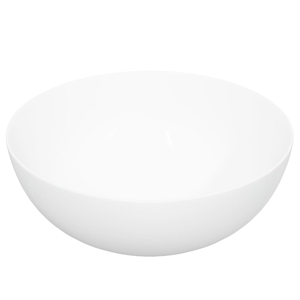håndvask 36x15 cm keramik rund hvid