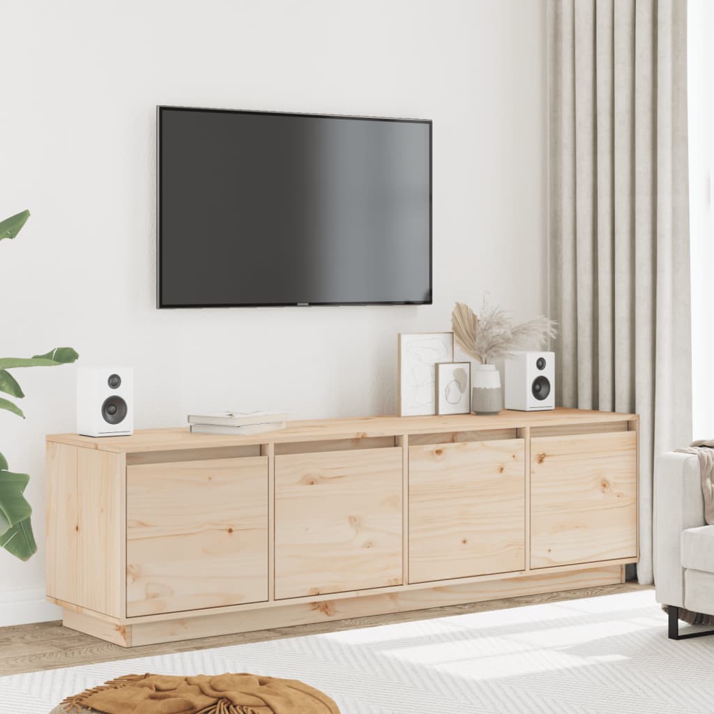 tv-bord 156x37x45 cm massivt fyrretræ