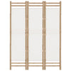 3-panels rumdeler 120 cm foldbar bambus og kanvas