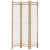 3-panels rumdeler 120 cm foldbar bambus og kanvas