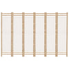 6-panels rumdeler 240 cm foldbar bambus og kanvas