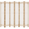 6-panels rumdeler 240 cm foldbar bambus og kanvas