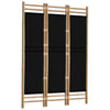 3-panels rumdeler 120 cm foldbar bambus og kanvas