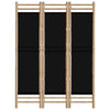 3-panels rumdeler 120 cm foldbar bambus og kanvas