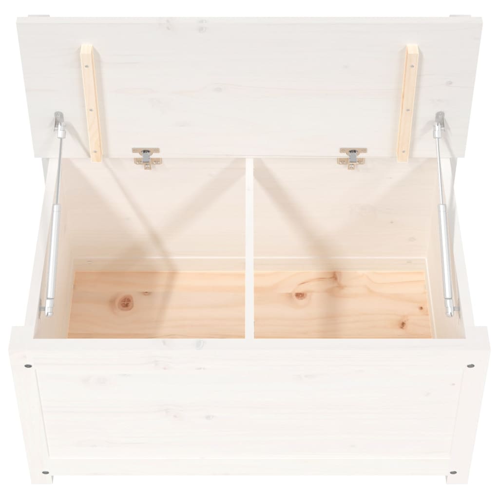 bænk 80x41x77 cm massivt fyrretræ hvid