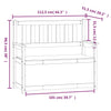 bænk 112,5x51x,5x96,5 cm massivt fyrretræ