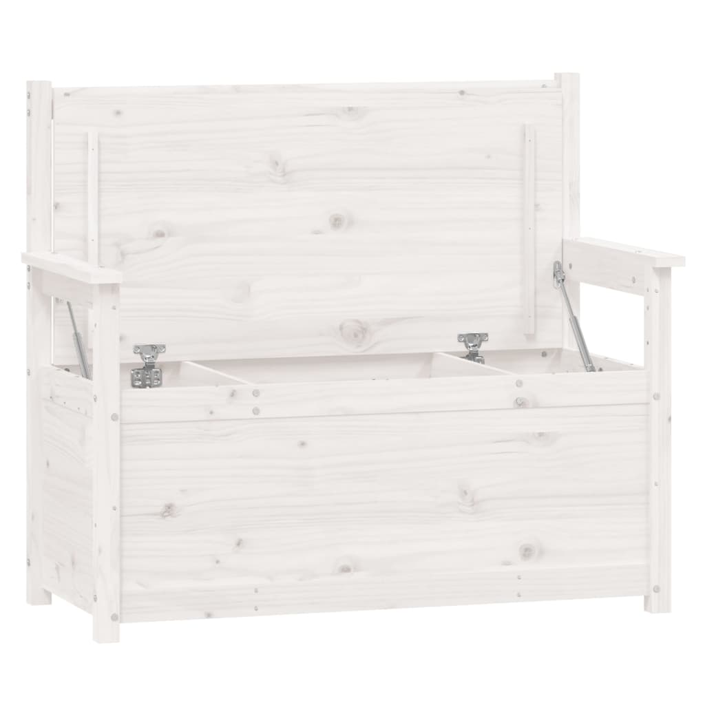 bænk 112,5x51x,5x96,5 cm massivt fyrretræ hvid