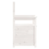 bænk 112,5x51x,5x96,5 cm massivt fyrretræ hvid