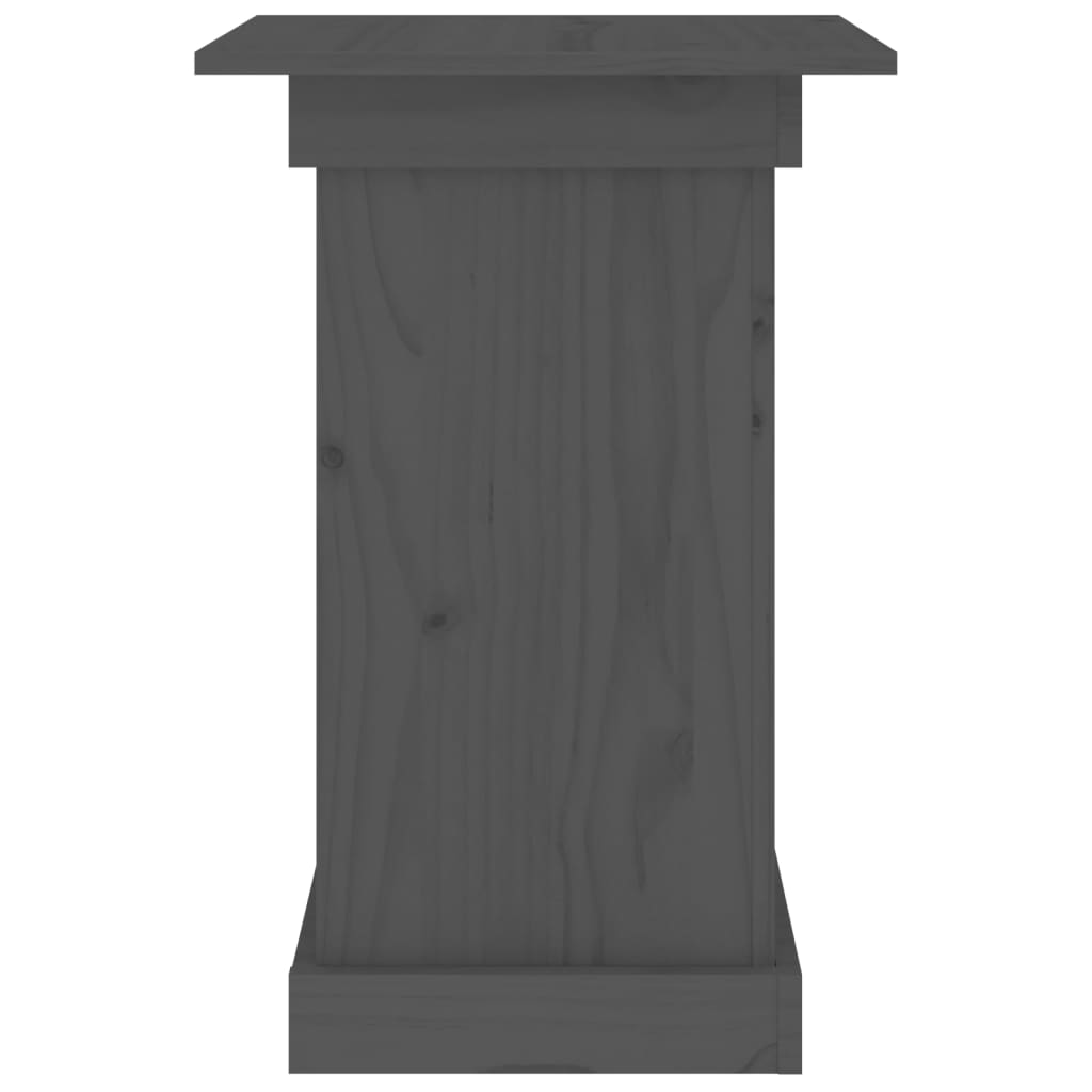 blomsterstander 40x40x60 cm massivt fyrretræ grå