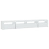 tv-skab med LED-lys 240x35x40 cm hvid