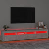 tv-skab med LED-lys 210x35x40 cm betongrå