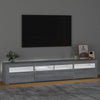 tv-skab med LED-lys 210x35x40 cm Grå sonoma-eg
