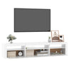 tv-skab med LED-lys 195x35x40 cm hvid