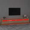tv-skab med LED-lys 270x35x40 cm Sonoma-eg