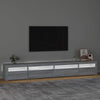 tv-skab med LED-lys 270x35x40 cm Grå sonoma-eg