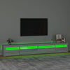 tv-skab med LED-lys 270x35x40 cm Grå sonoma-eg