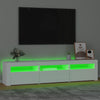 tv-skab med LED-lys 180x35x40 cm hvid
