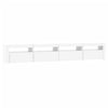 tv-skab med LED-lys 240x35x40 cm hvid