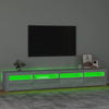 tv-skab med LED-lys 240x35x40 cm grå sonoma-eg