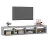 tv-skab med LED-lys 240x35x40 cm grå sonoma-eg