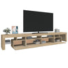 tv-skab med LED-lys 260x36,5x40 cm sonoma-eg