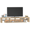 tv-skab med LED-lys 230x36,5x40 cm sonoma-eg