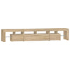 tv-skab med LED-lys 230x36,5x40 cm sonoma-eg