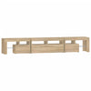 tv-skab med LED-lys 230x36,5x40 cm sonoma-eg