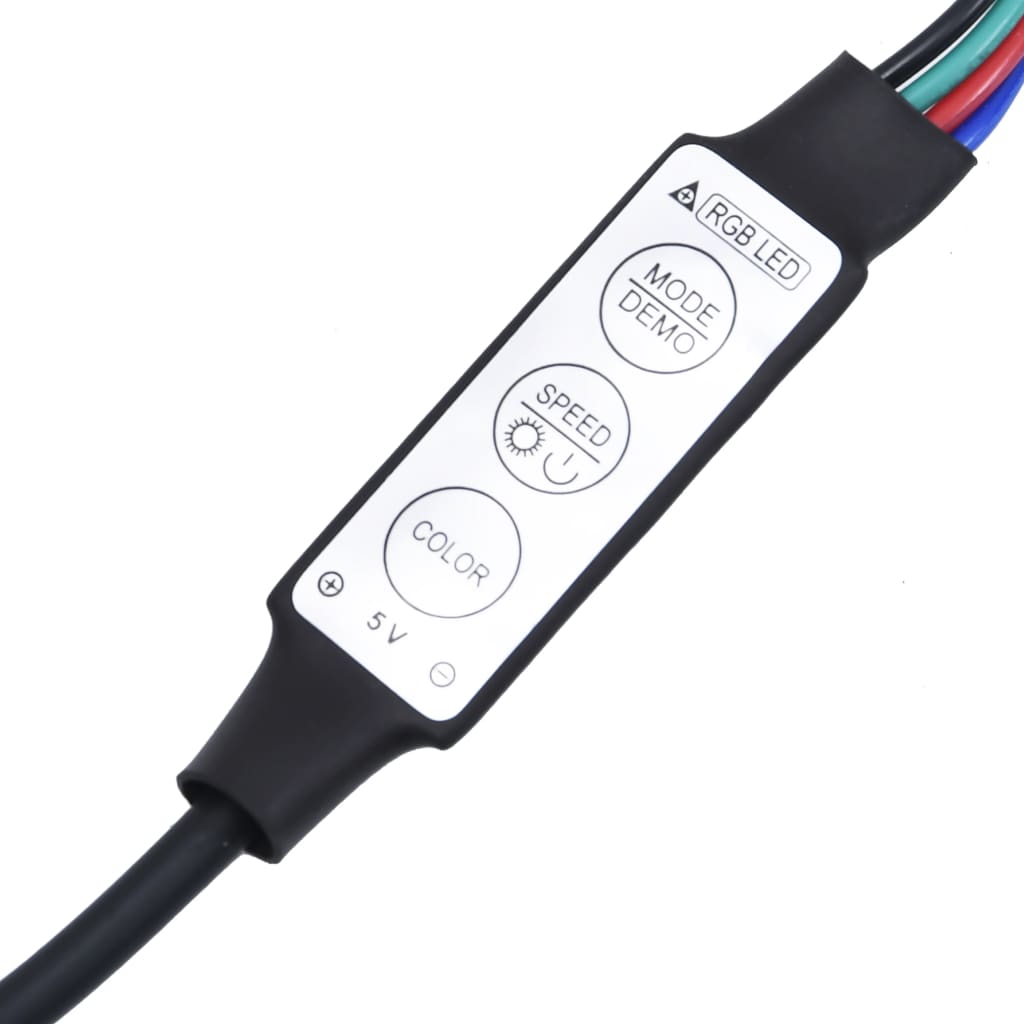 tv-skab med LED-lys 230x36,5x40 cm sonoma-eg
