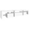 tv-skab med LED-lys 215x36,5x40 cm hvid