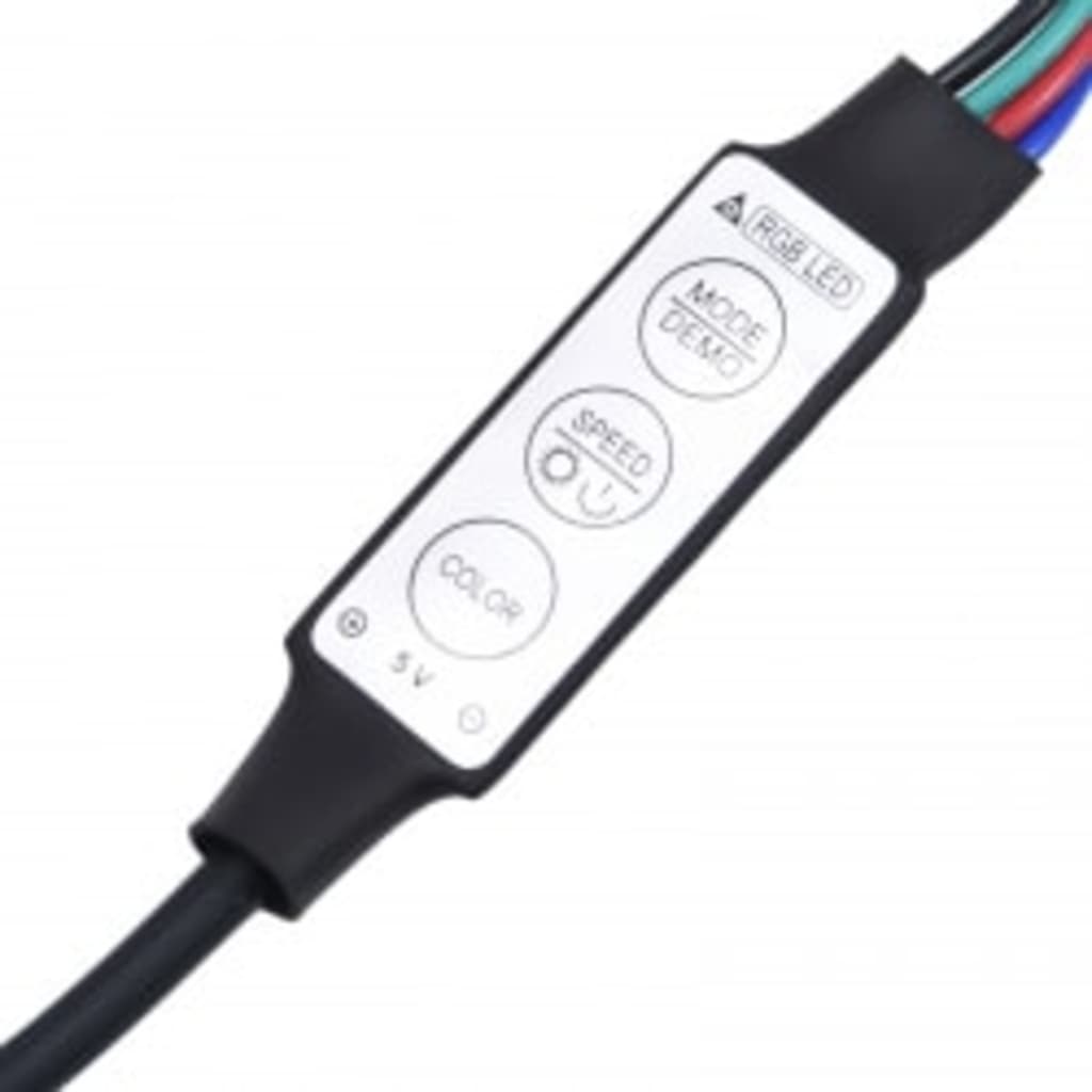 tv-skab med LED-lys 215x36,5x40 cm sonoma-eg