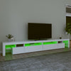 tv-skab med LED-lys 290x36,5x40 cm hvid