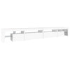 tv-skab med LED-lys 290x36,5x40 cm hvid