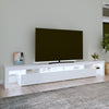 tv-skab med LED-lys 260x36,5x40 cm hvid