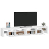 tv-skab med LED-lys 260x36,5x40 cm hvid