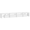 tv-skab med LED-lys 260x36,5x40 cm hvid