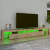 tv-skab med LED-lys 260x36,5x40 cm sonoma-eg