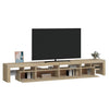 tv-skab med LED-lys 260x36,5x40 cm sonoma-eg