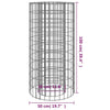 gabion-bålkurv Ø 50 cm galvaniseret jern