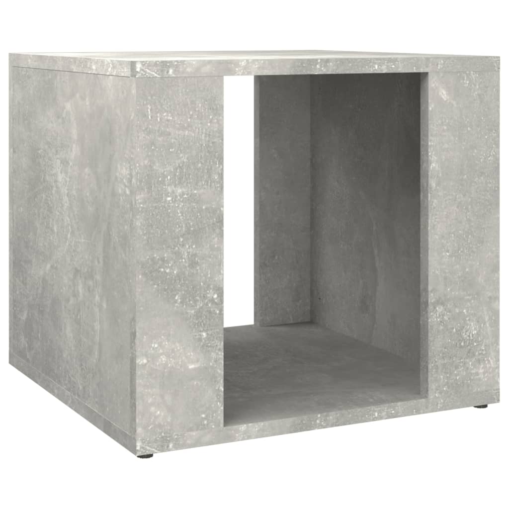 sengebord 41x40x36 cm konstrueret træ betongrå