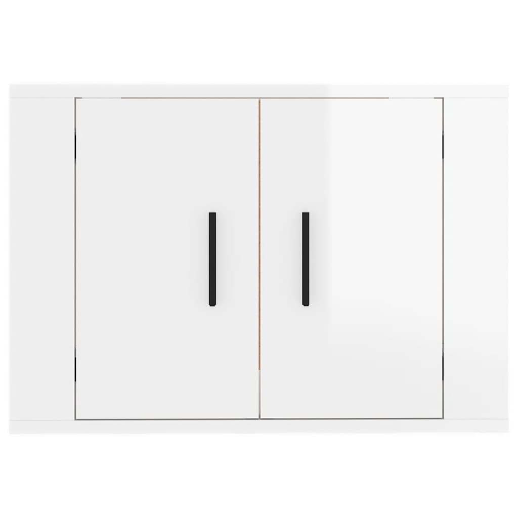 væghængt tv-skab 57x34,5x40 cm hvid højglans